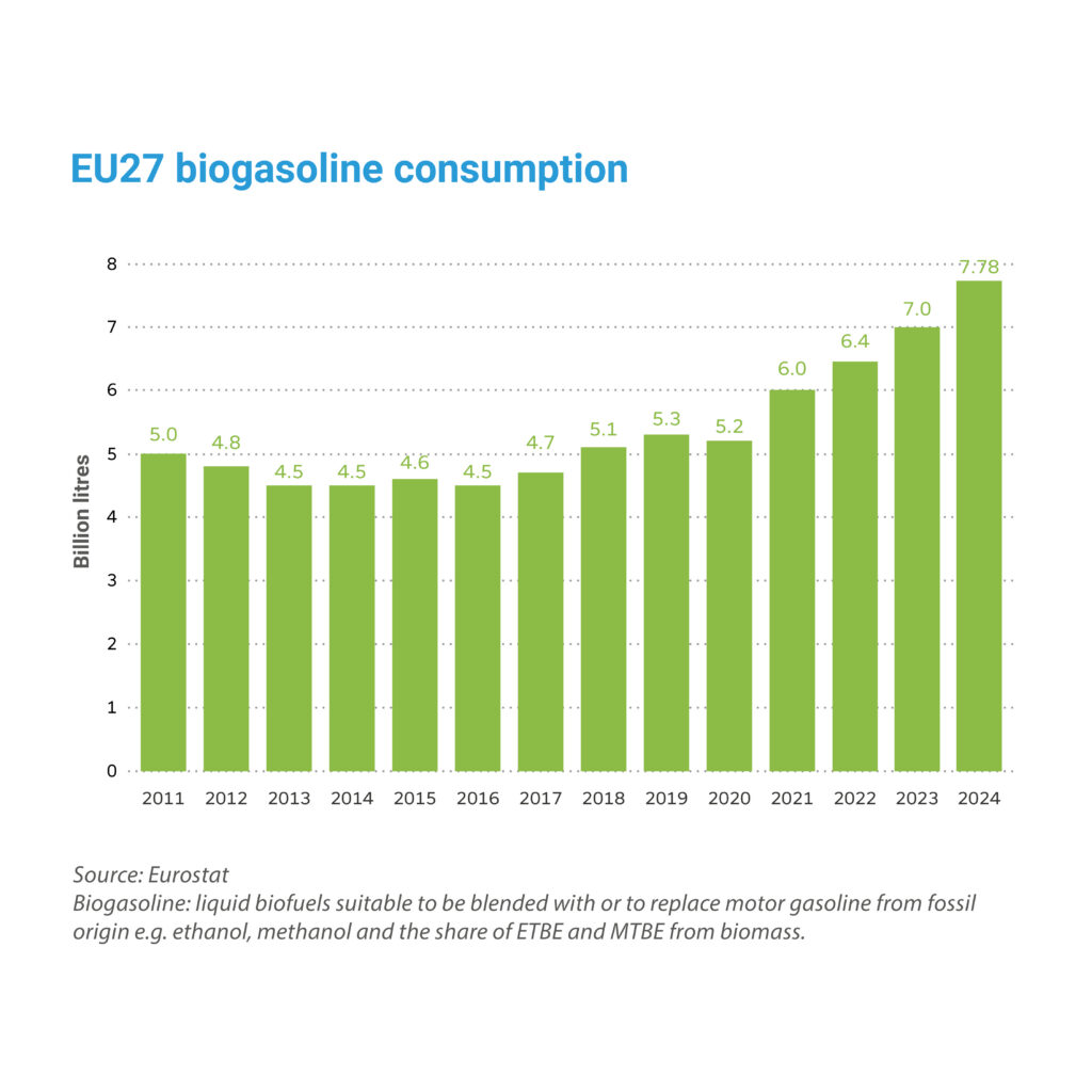 Key figures 2025: EU biogasoline consumption