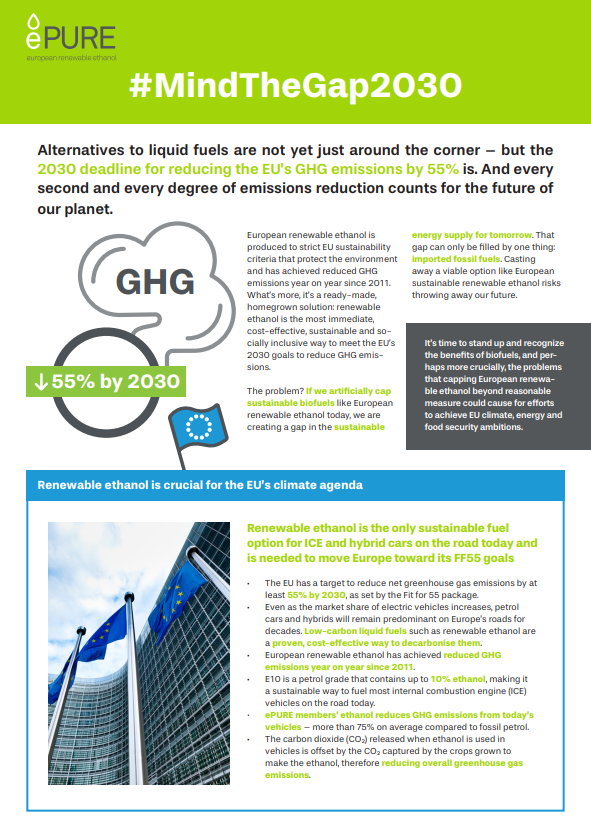 Factsheet on bioethanol as sustainable fuel