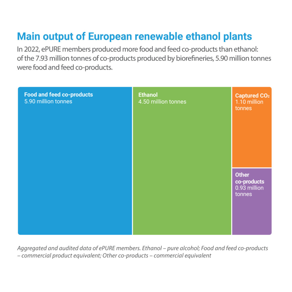 Key figures 2022: Main output of European renewable ethanol plants